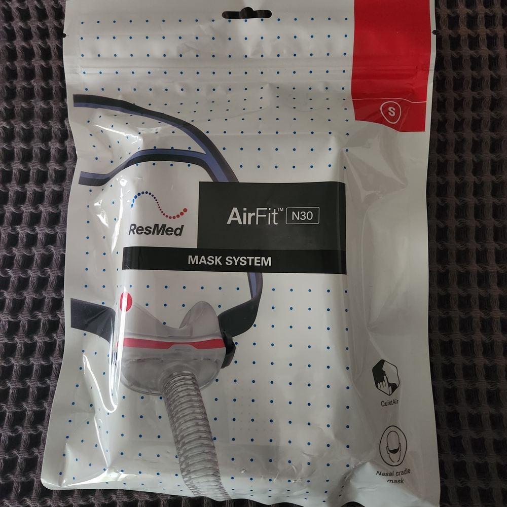 ResMed AirFit N30 Mask System - Black and Red